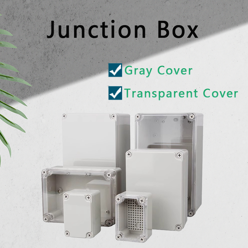 Outdoor Power Board Box - เคสพลาสติกสำหรับกล่องเชื่อมต่อกลางแจ้งเคลือบด้วยสีเทา/โปร่งใสกันน้ำสำหรับ IP67ตู้ ABS เคลือบสายเคเบิลด้วยสกรูสำหรับอิเล็กทรอนิกส์