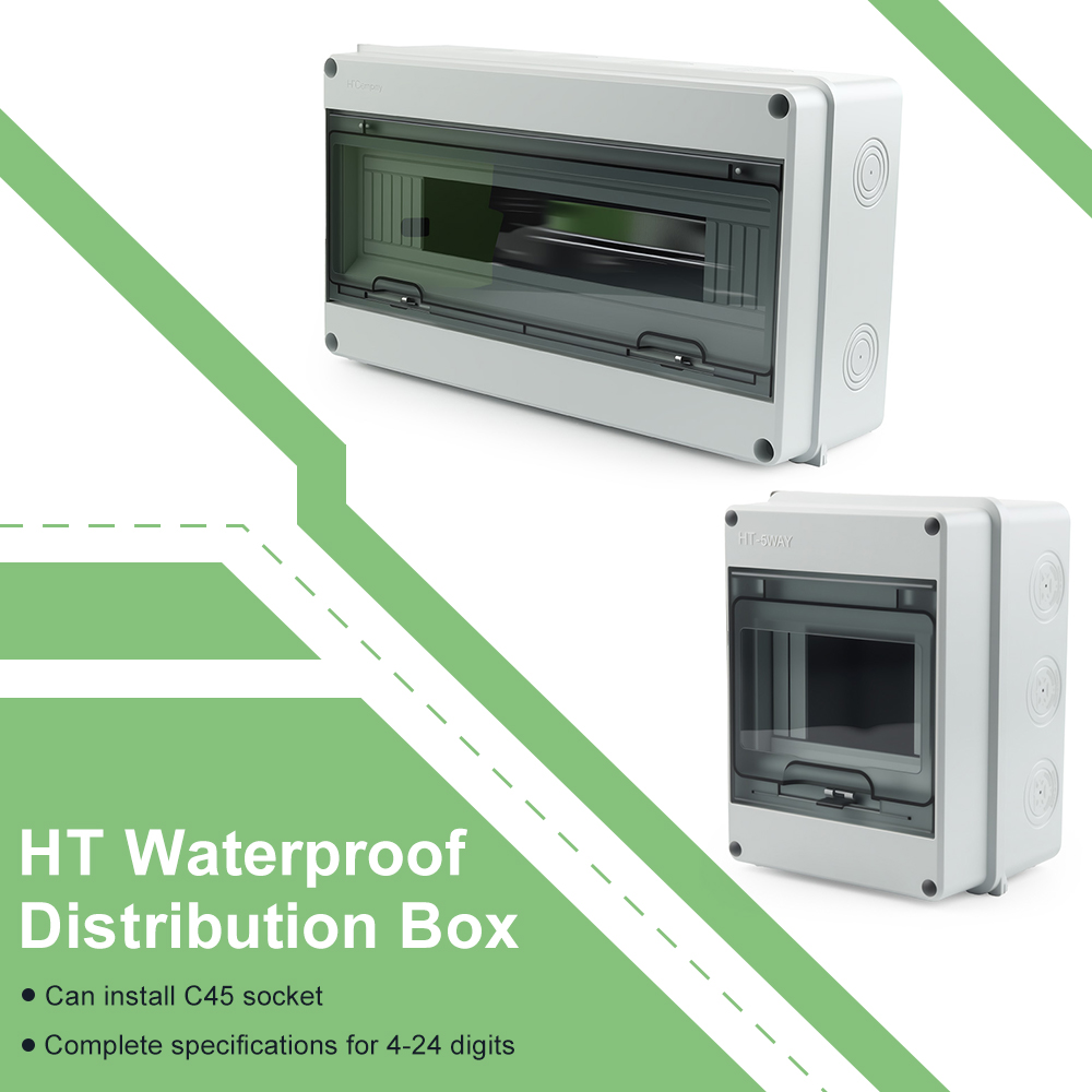 Outdoor Power Outlet Box - กล่องรวมสายไฟฟ้ากันน้ำ รุ่น HT ซีรีส์ 5/8/12/15/18/24 ช่อง