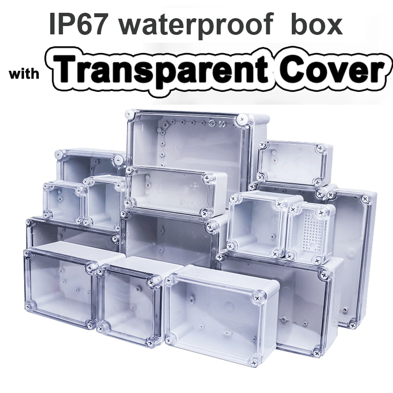 Outdoor Power Board Box - กล่องกันน้ําโปร่งใสชนิด F กล่องตรวจสอบกลางแจ้ง กล่องแยกกันน้ํากลางแจ้ง กล่องสวิตช์ซีลเทอร์มินัลพลาสติก ABS