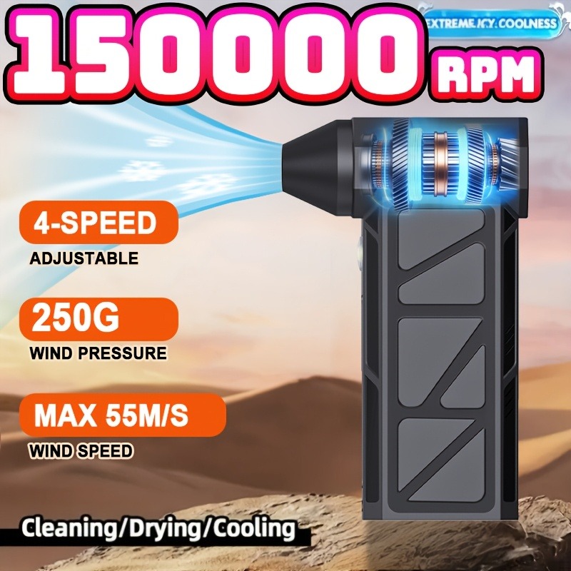 Outdoor Power Wash - เครื่องเป่าลมสำหรับทำความสะอาดรถยนต์ Compressed Air Duster-130000RPM Super Power