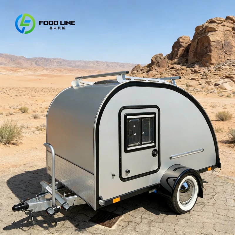 Outdoor Power Solutions - รถพ่วงแคมป์ปิ้งแบบกำหนดเองพร้อมอุปกรณ์ครบครัน พร้อมระบบพลังงานแสงอาทิตย์ในตัว สำหรับการเดินทางกลางแจ้ง เหมาะสำหรับการเดินทางทางถนน และอุทยานแห่งชาติ