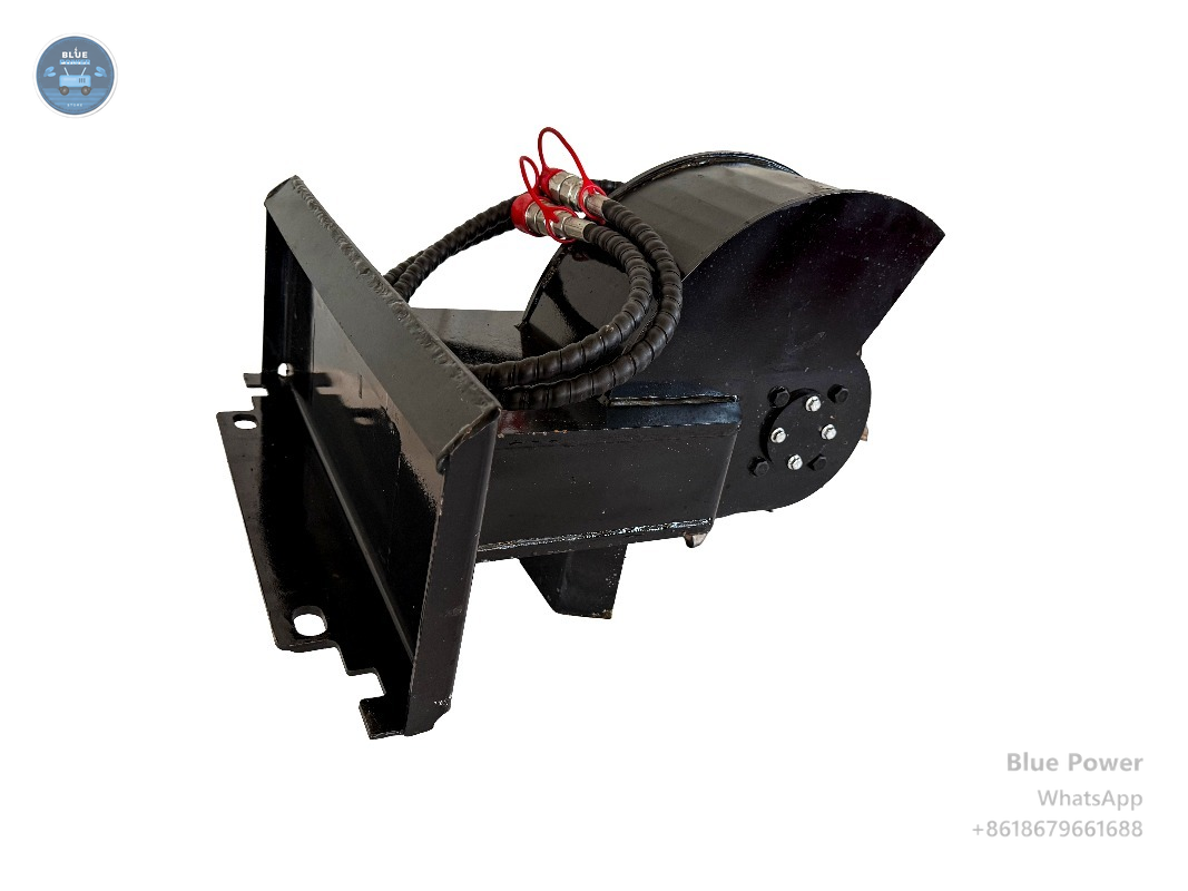 Stump Grinder Attachment - อุปกรณ์บดตอไม้สำหรับรถตักขนาดเล็ก พร้อมมอเตอร์และเครื่องยนต์ สำหรับงานป่าไม้ ทนทาน ใช้งานได้อย่างมืออาชีพ