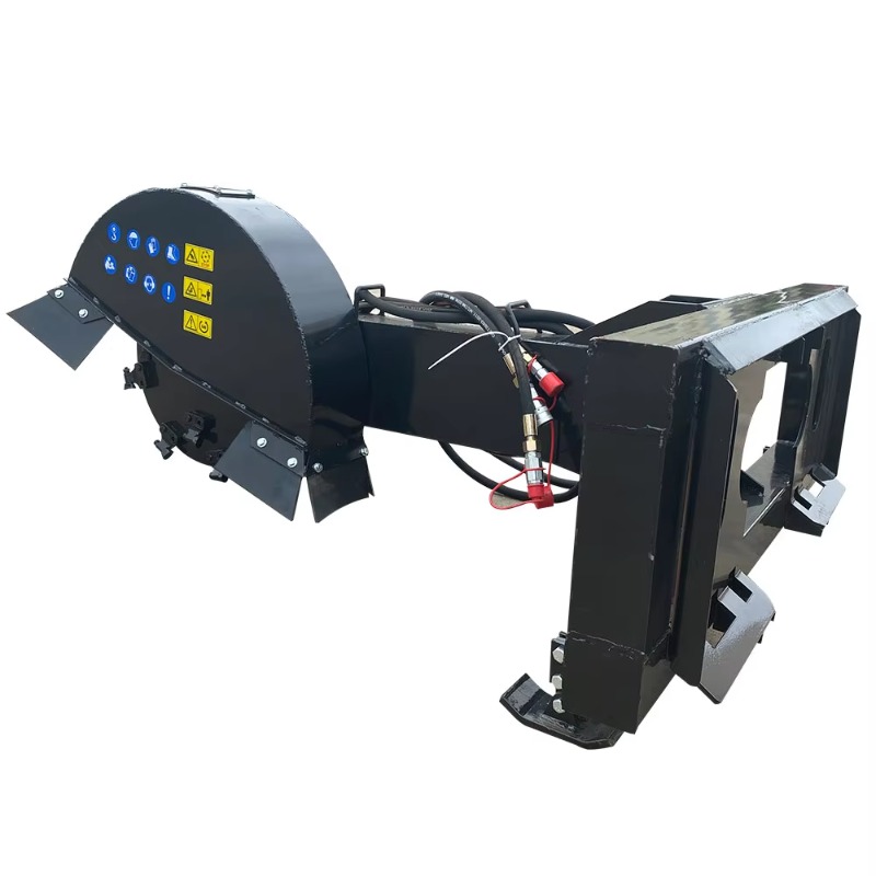 Stump Grinder Attachment - เครื่องบดตอไม้ที่ติดตั้งกับรถตักล้อยางสำหรับกำจัดตอไม้ขนาดใหญ่