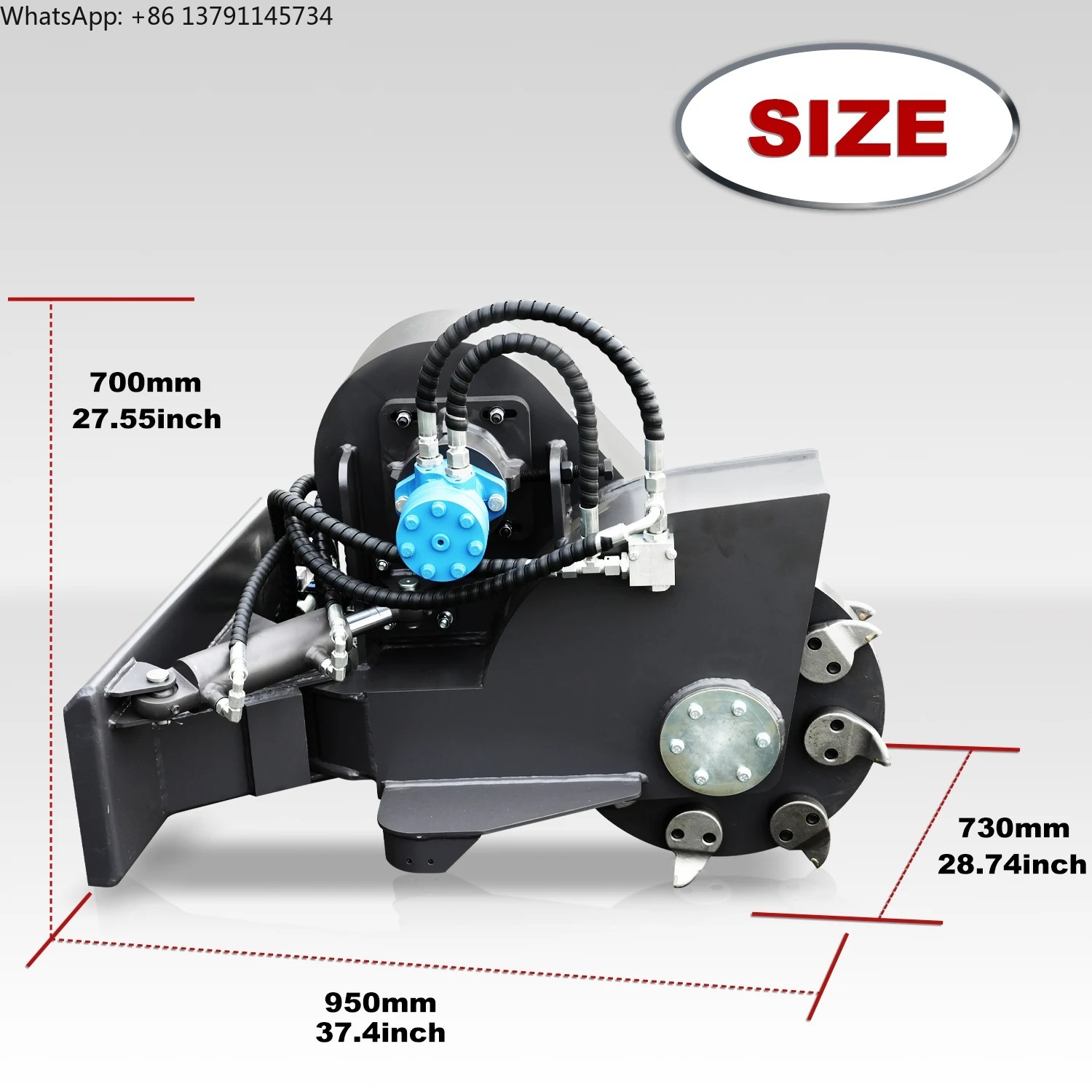 Stump Grinder Attachment - หัวเจียรตอไม้เป็นอุปกรณ์เสริมสำหรับรถตักล้อยาง และเป็นเครื่องมือที่มีประสิทธิภาพสำหรับการกำจัดตอไม้และการปรับปรุงพื้นที่