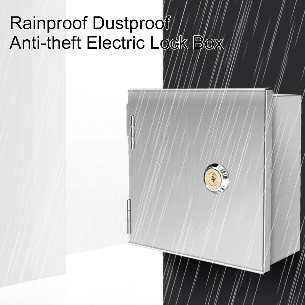 Outdoor Power Outlet Box - กลอนล็อคกล่องไฟฟ้าสแตนเลสกันน้ำสำหรับปลั๊กไฟฟ้ากลางแจ้งพร้อมฝาครอบนิรภัยป้องกันการเปิดใช้งานโดยไม่ได้ตั้งใจ