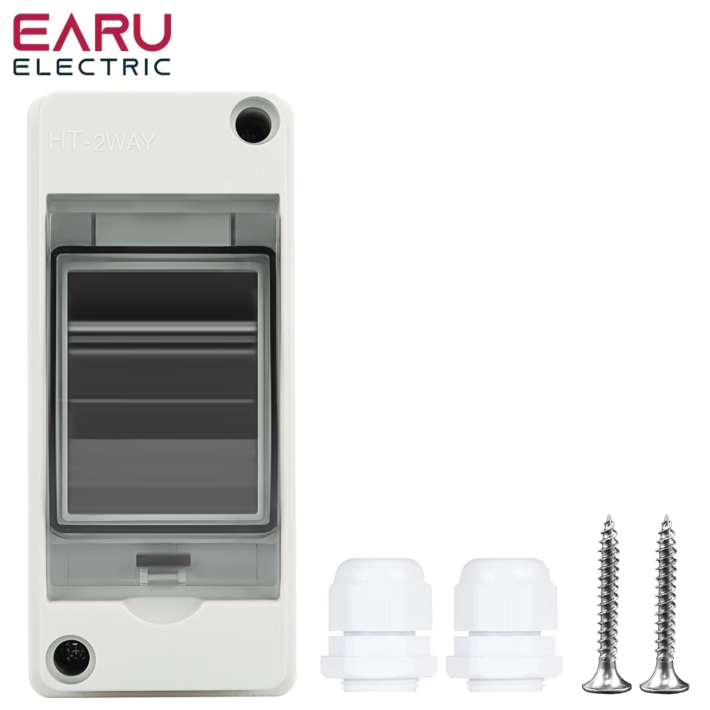 Outdoor Power Board Box - เครื่องกล่องเชื่อมต่อแผงเซลล์แสงอาทิตย์ MCB ไฟฟ้ากลางแจ้งทำจากพลาสติก ABS แบบ2ทางสำหรับติดตั้งใน IP65