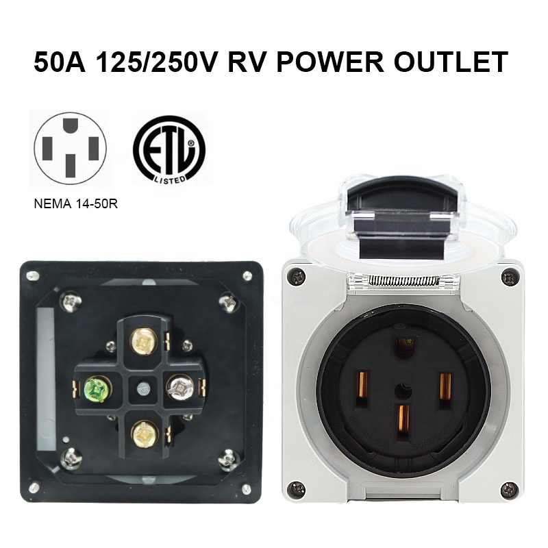 กล่องต่อไฟสำหรับรถบ้าน 50 แอมป - Outdoor Power Outlet Box บทวิจารณ์และราคา