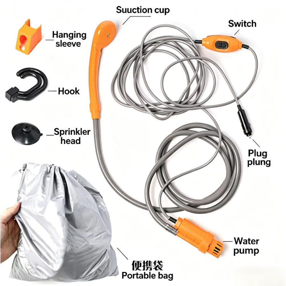 ฝักบัวอาบน้ำแบบพกพา 12V 24V สำ - Outdoor Power Wash บทวิจารณ์และราคา