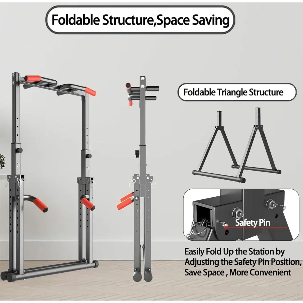 แท่นออกกำลังกายแบบพับได้ พร้อม - Outdoor Power Tower Pull Up Bar บทวิจารณ์และราคา