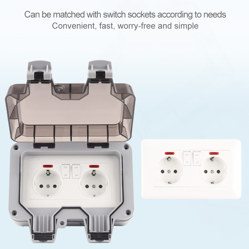 IP66 EU เยอรมนีมาตรฐานกันน้ำกล - Outdoor Power Outlet Box บทวิจารณ์และราคา
