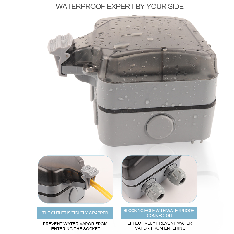 IP66 EU เยอรมนีมาตรฐานกันน้ำกล - Outdoor Power Outlet Box บทวิจารณ์และราคา