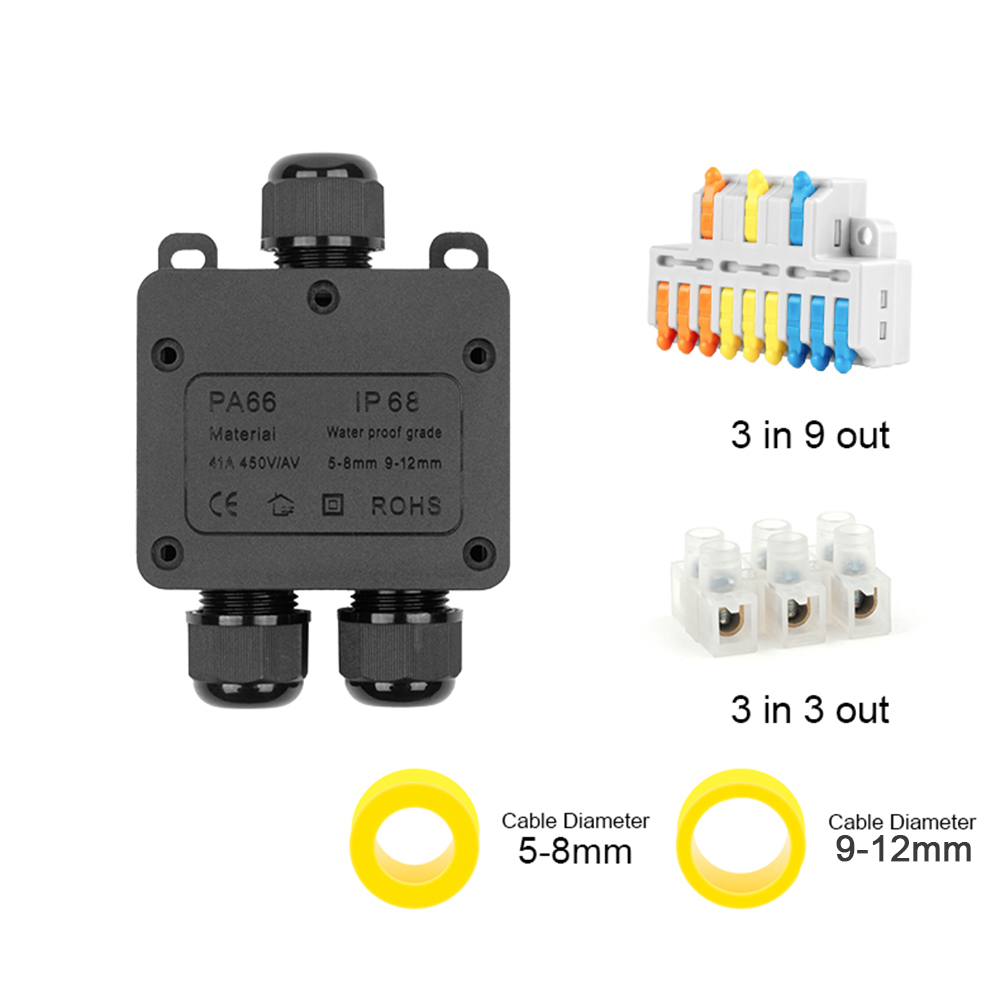 IP68 กล่องแยกกันน้ํากลางแจ้งสี - Outdoor Power Board Box บทวิจารณ์และราคา