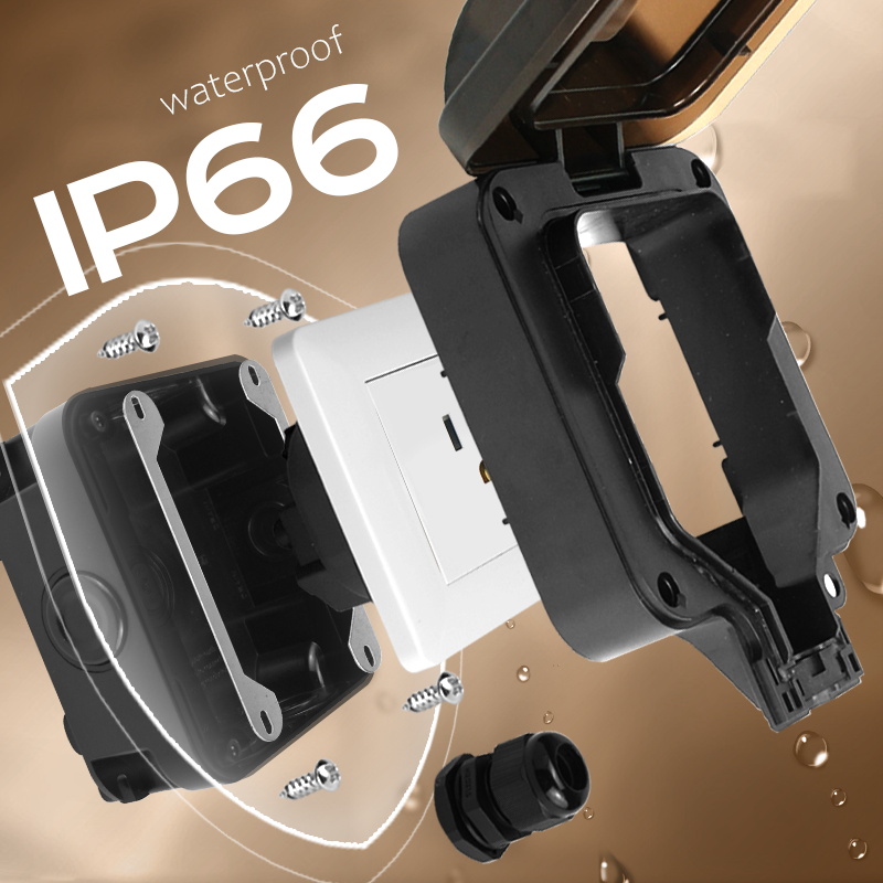 Avoir IP66 ซ็อกเก็ตกันน้ําผนัง - Outdoor Power Wash บทวิจารณ์และราคา
