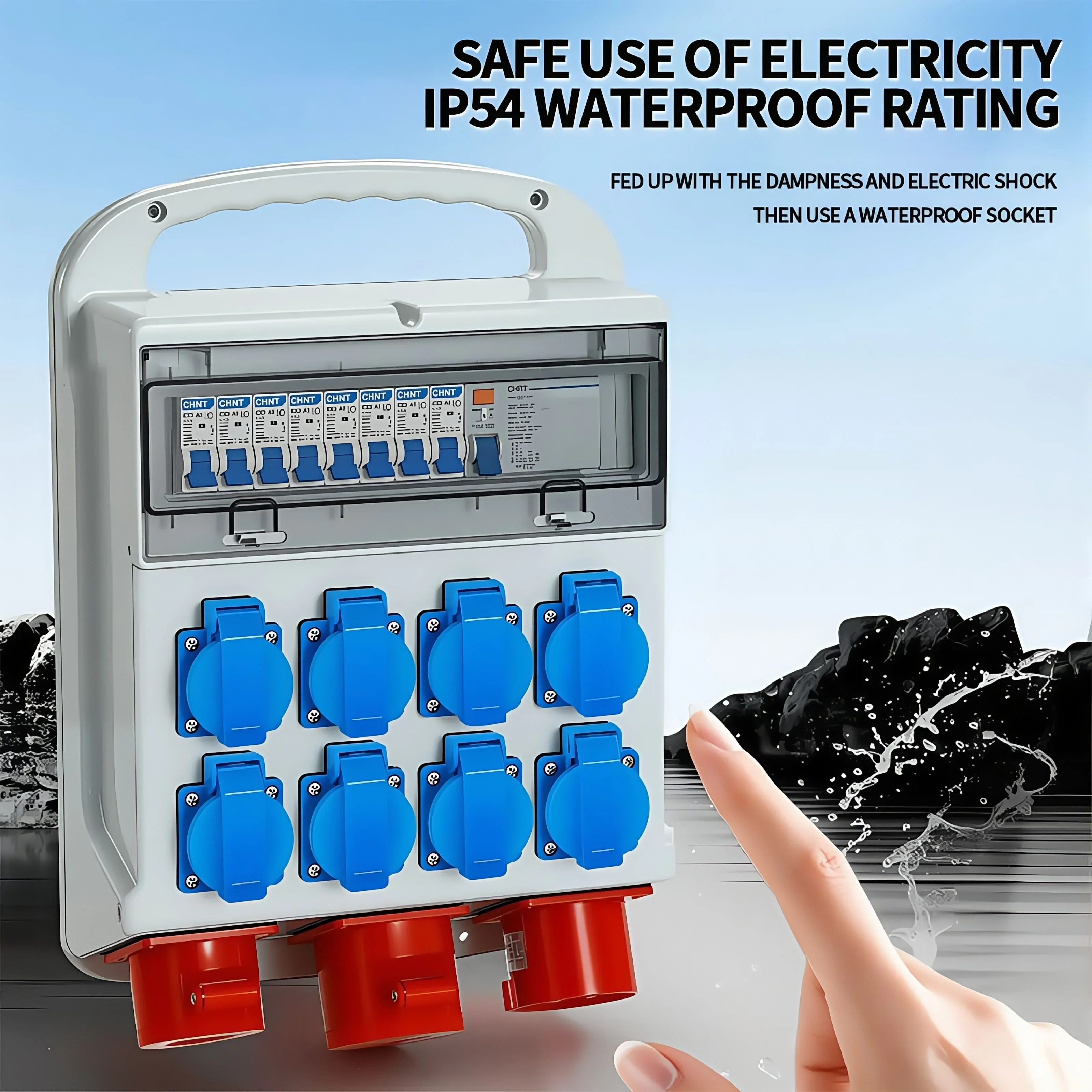 IP54 16A ปลั๊กไฟอุตสาหกรรมแบบก - Outdoor Power Outlet Box บทวิจารณ์และราคา