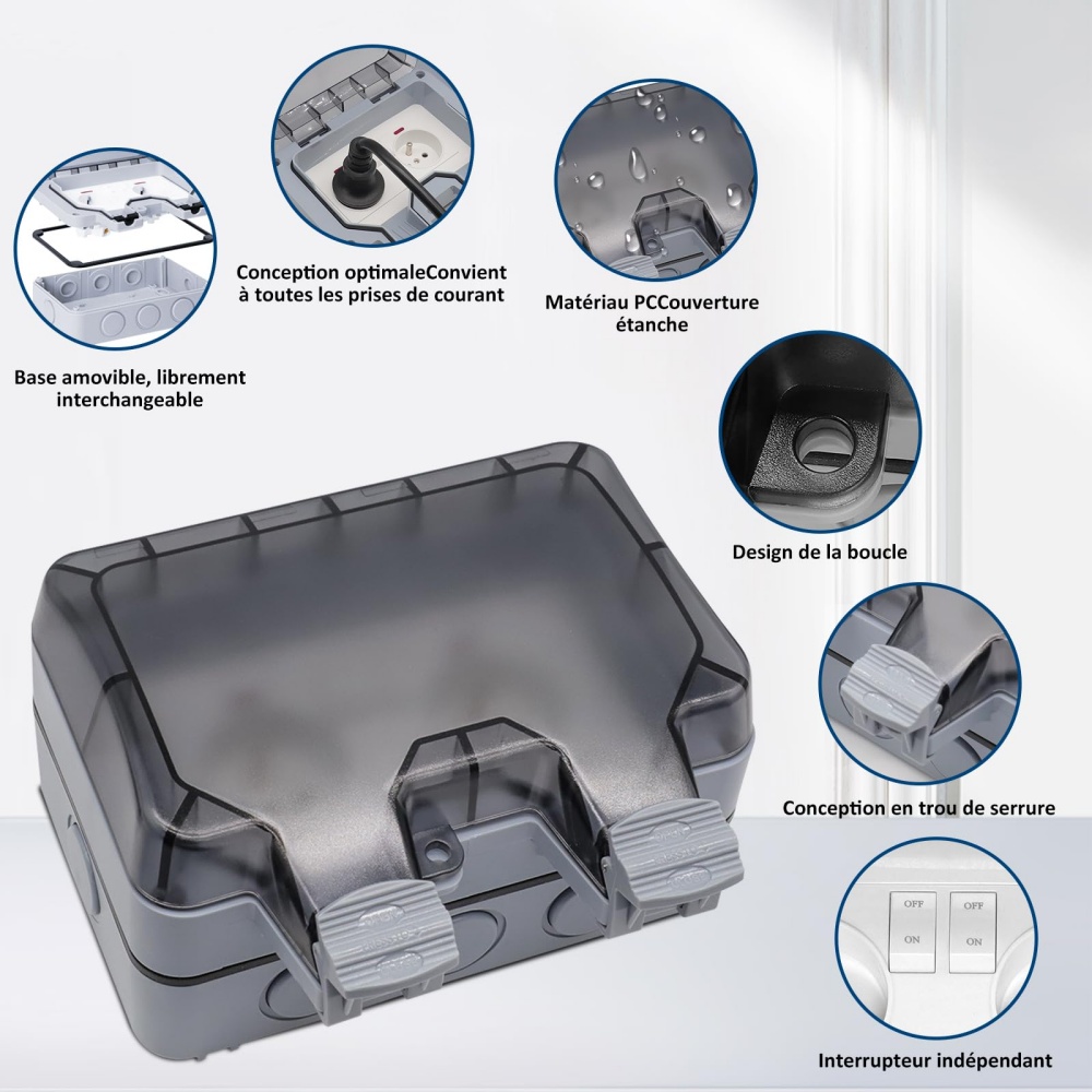 EIOMR ฝรั่งเศส IP66 เต้ารับกลา - Outdoor Power Outlet Box บทวิจารณ์และราคา
