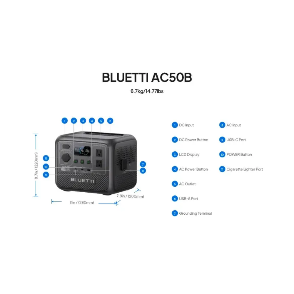 สถานีไฟฟ้าพกพา BLUETTI AC50B 7 - Outdoor Power Wash บทวิจารณ์และราคา