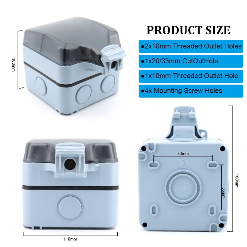 กล่องปลั๊กไฟกลางแจ้งกันน้ำ IP6 - Outdoor Power Outlet Box บทวิจารณ์และราคา