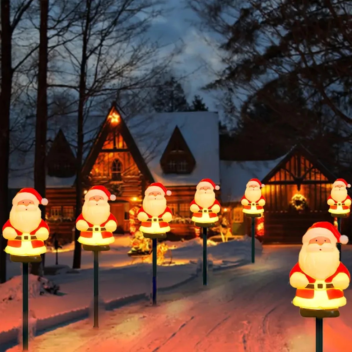 ชุดไฟสวน LED รูปซานตาคลอสพลังง - Outdoor Yard Power Stake บทวิจารณ์และราคา
