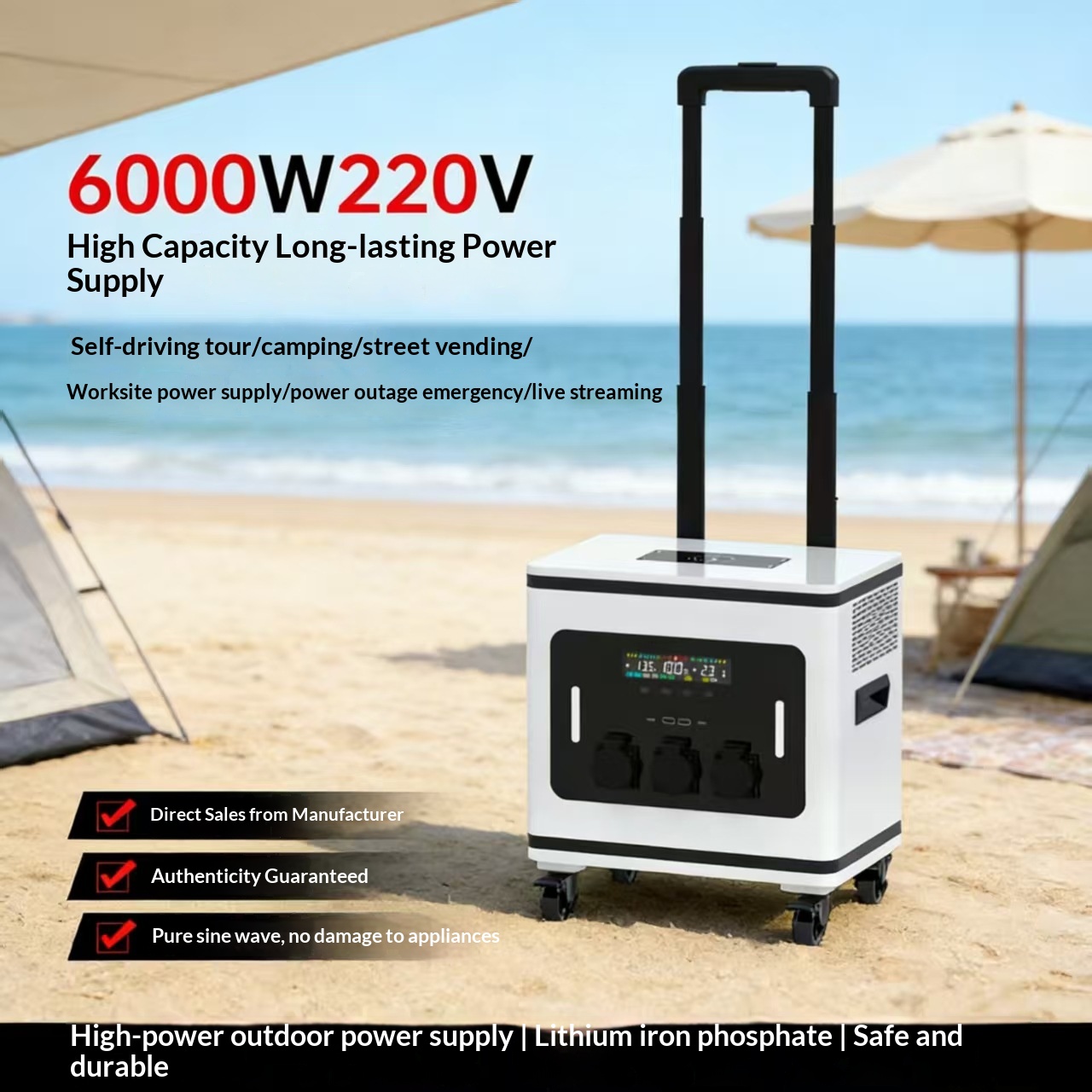 แบตเตอรี่ลิเธียมไอออน แหล่งจ่า - Outdoor Power Supply บทวิจารณ์และราคา