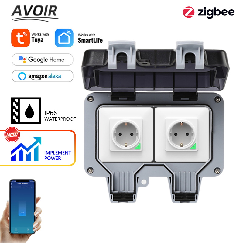 Avoir Tuya Zigbee ซ็อกเก็ตไฟฟ้ - Outdoor Power Parts บทวิจารณ์และราคา