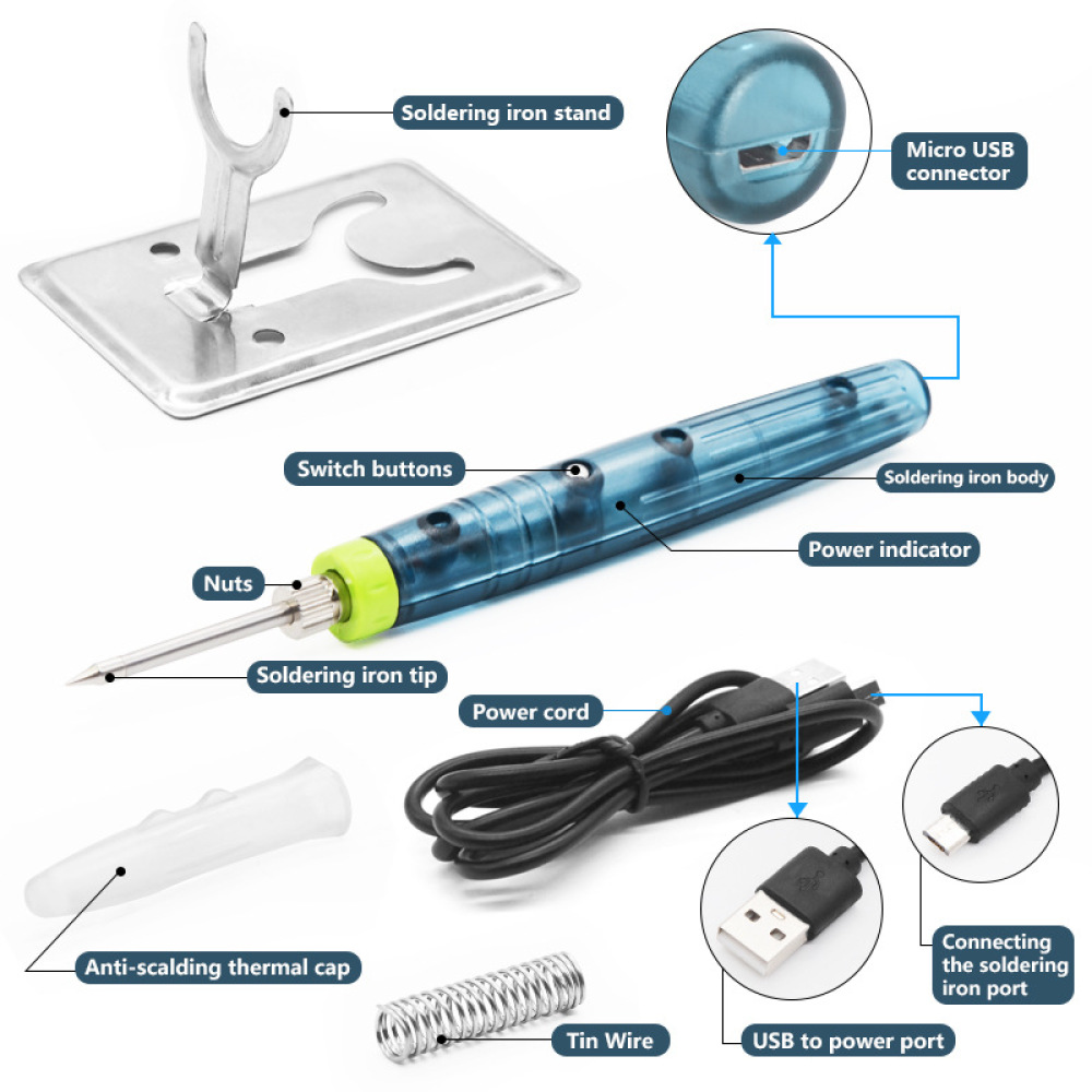 หัวแร้งไฟฟ้าขนาดเล็ก 5V ใช้พลั - Outdoor Power Repair บทวิจารณ์และราคา