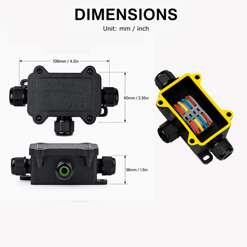 กล่องต่อสายไฟกันน้ำ IP68 แบบ 2 - Outdoor Power Outlet Box บทวิจารณ์และราคา