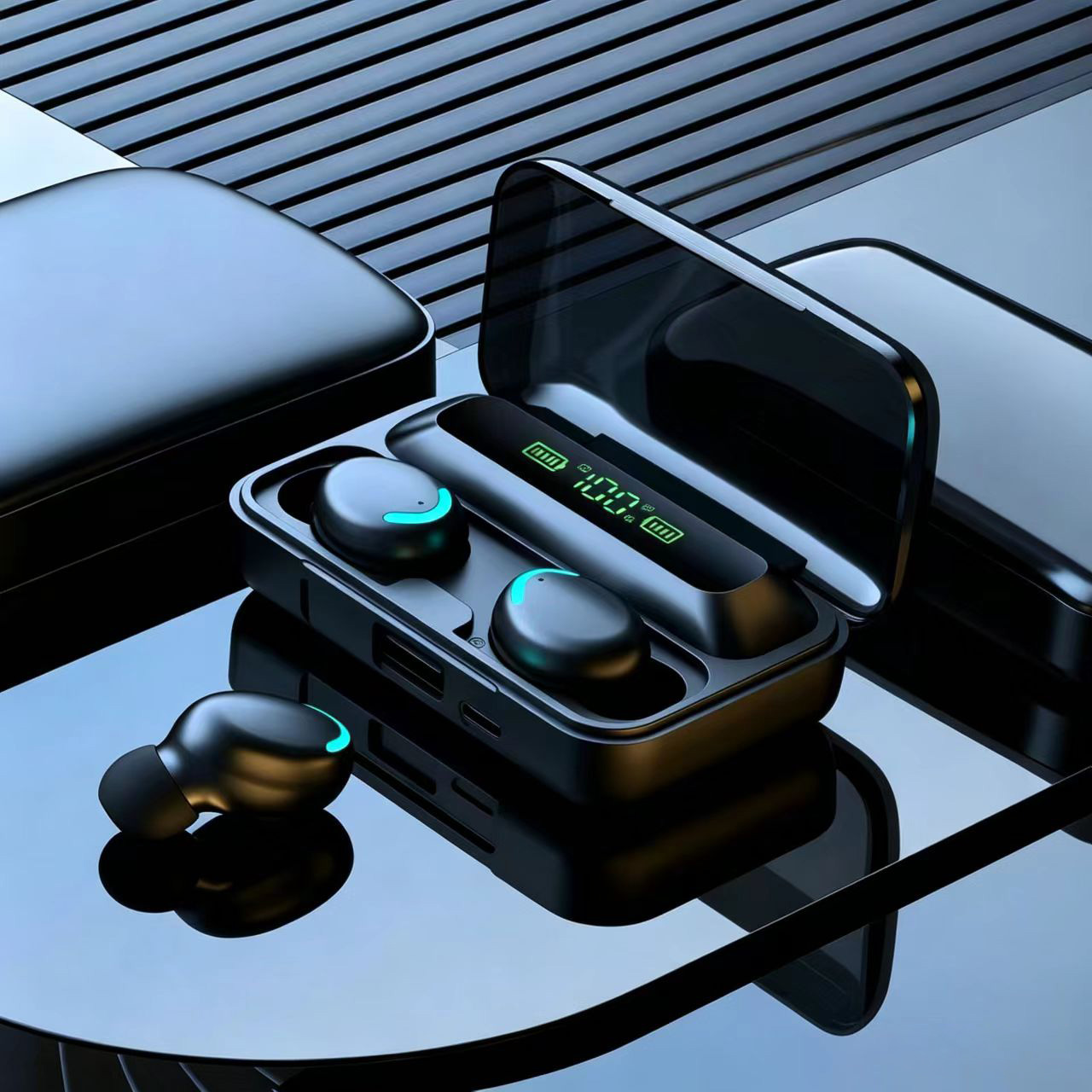 ใหม่หูฟังบลูทูธ TWS 9D ลดเสียง - Outdoor Power Board Box บทวิจารณ์และราคา